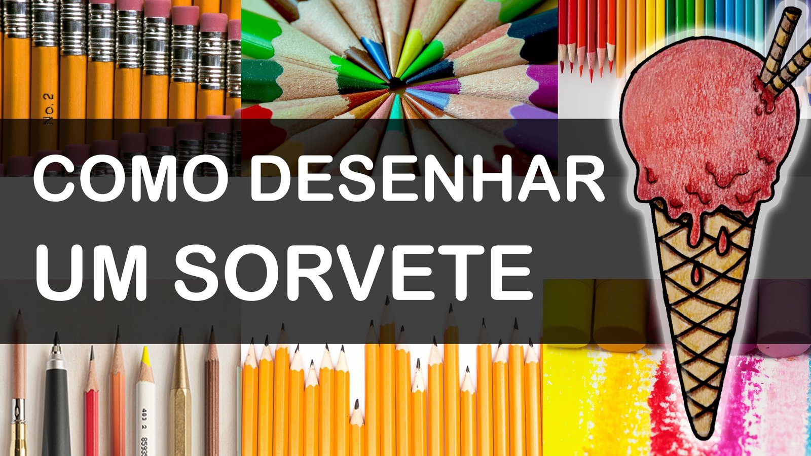 Como desenhar um sorvete - Curso de Desenho - Eu que Desenhei