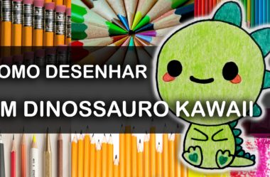 Como desenhar um dinossauro kawaii