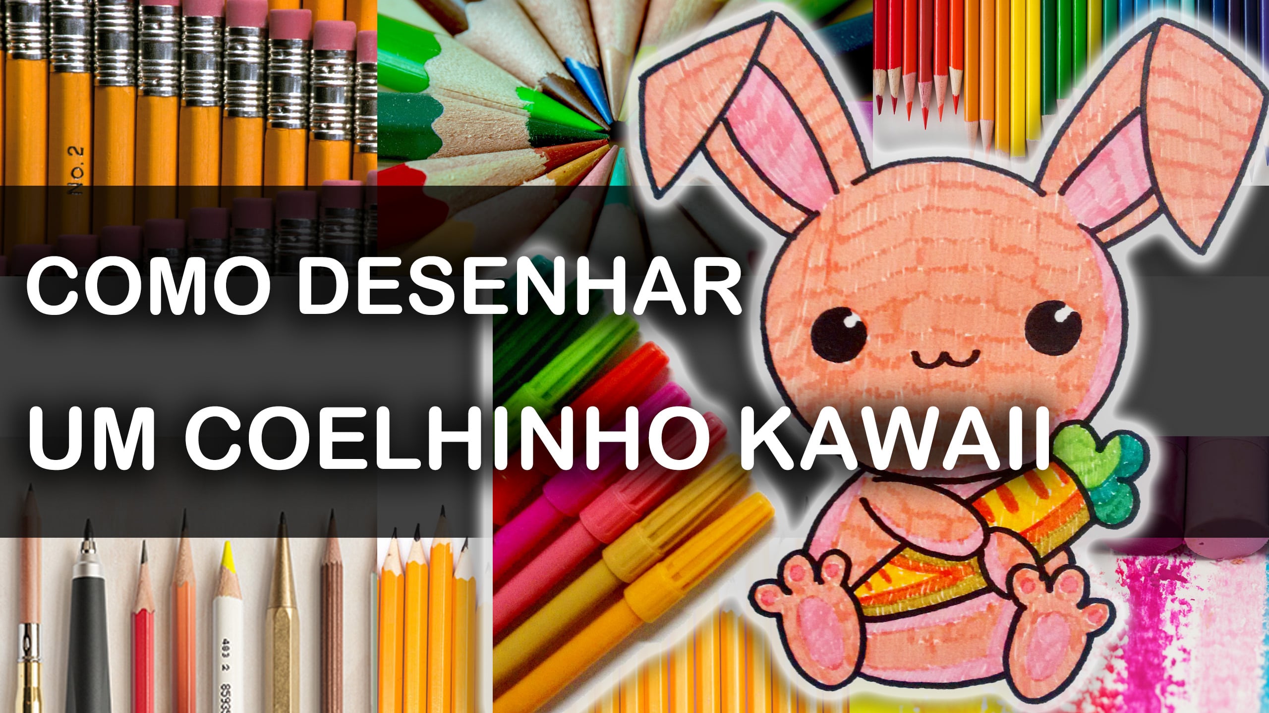 Como desenhar um coelhinho kawaii - Curso de Desenho - Eu que Desenhei