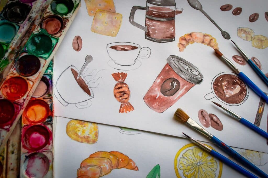 PINTURA SIMPLES EM AQUARELA